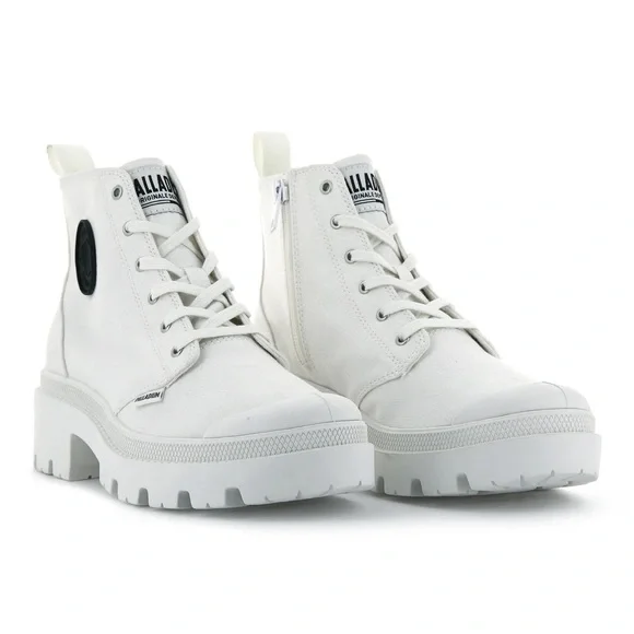NWT Palladium Pallabase Twill Star White High-Top Boots NWT Size 9 - Picture 7 of 7